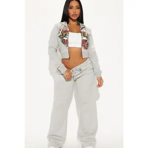 Ed Hardy Tiger Pant Set - Heather Grey 1