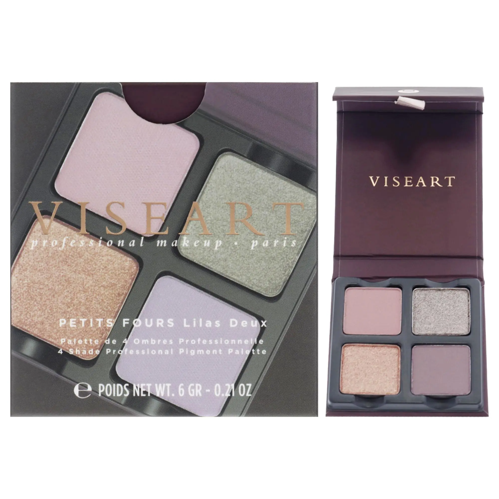 Viseart Paris Petits Fours Eyeshadow Palette - Lilas Deux, Women's Makeup, 0.21 oz Eye Shadow