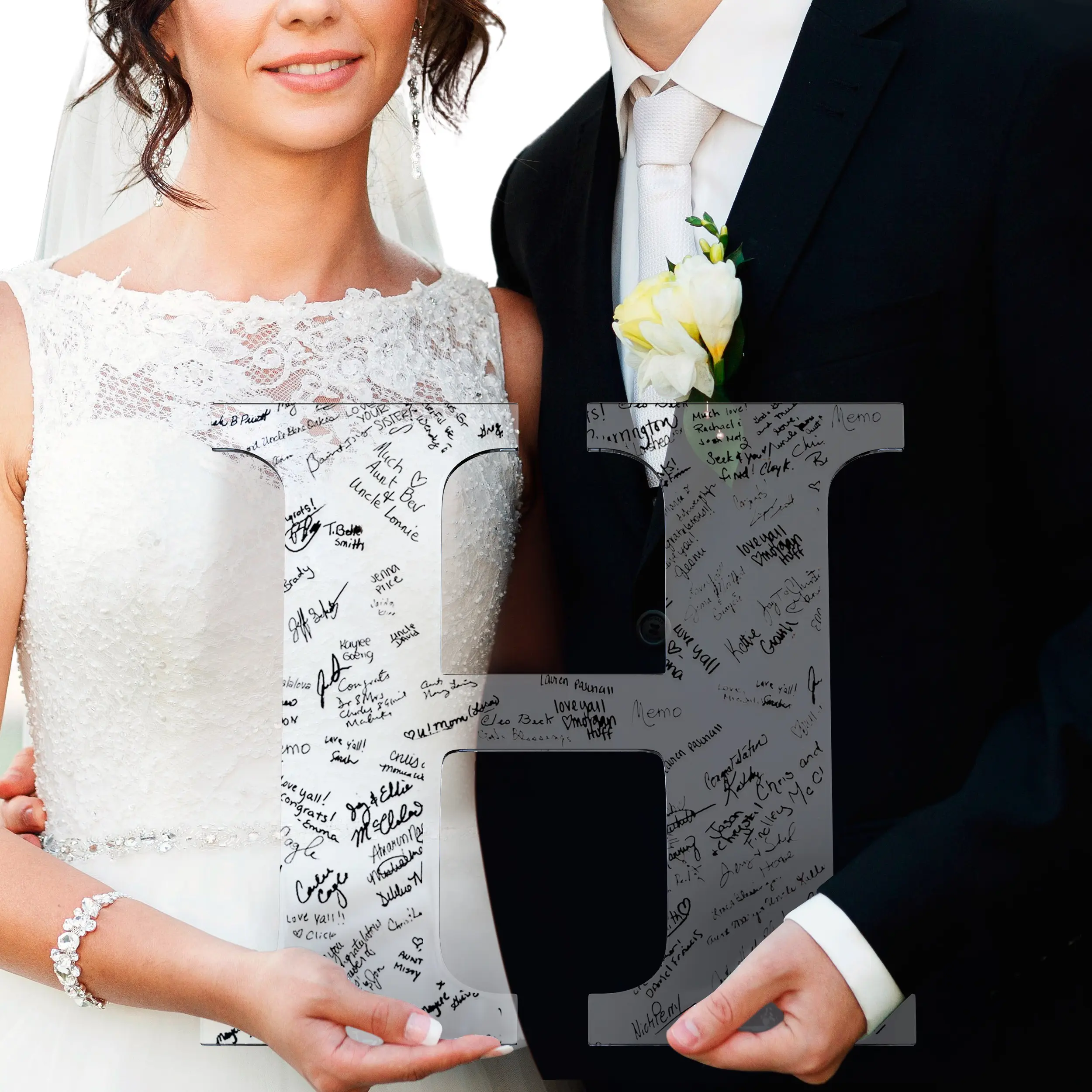 7Penn Giant Acrylic Letter Sign H, 22 Inch, Clear Acrylic Display