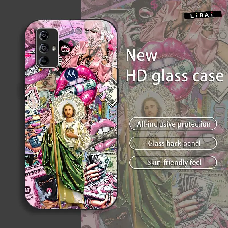 Glass Protective Case for Motorola Moto G Play (2023) Smartphone, Handheld Cellphone Devices - Stylish, High-Quality, Affordable, Anti-Drop, Anti-Fingerprint-888