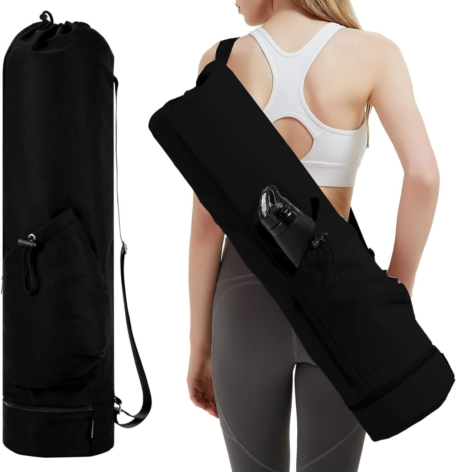 Multifunctional Sports Storage Bag Yoga Mat Carrier with Water Bottle Pocket and Bottom Wet Compartment Versatile Yoga Mat Sling Organizer