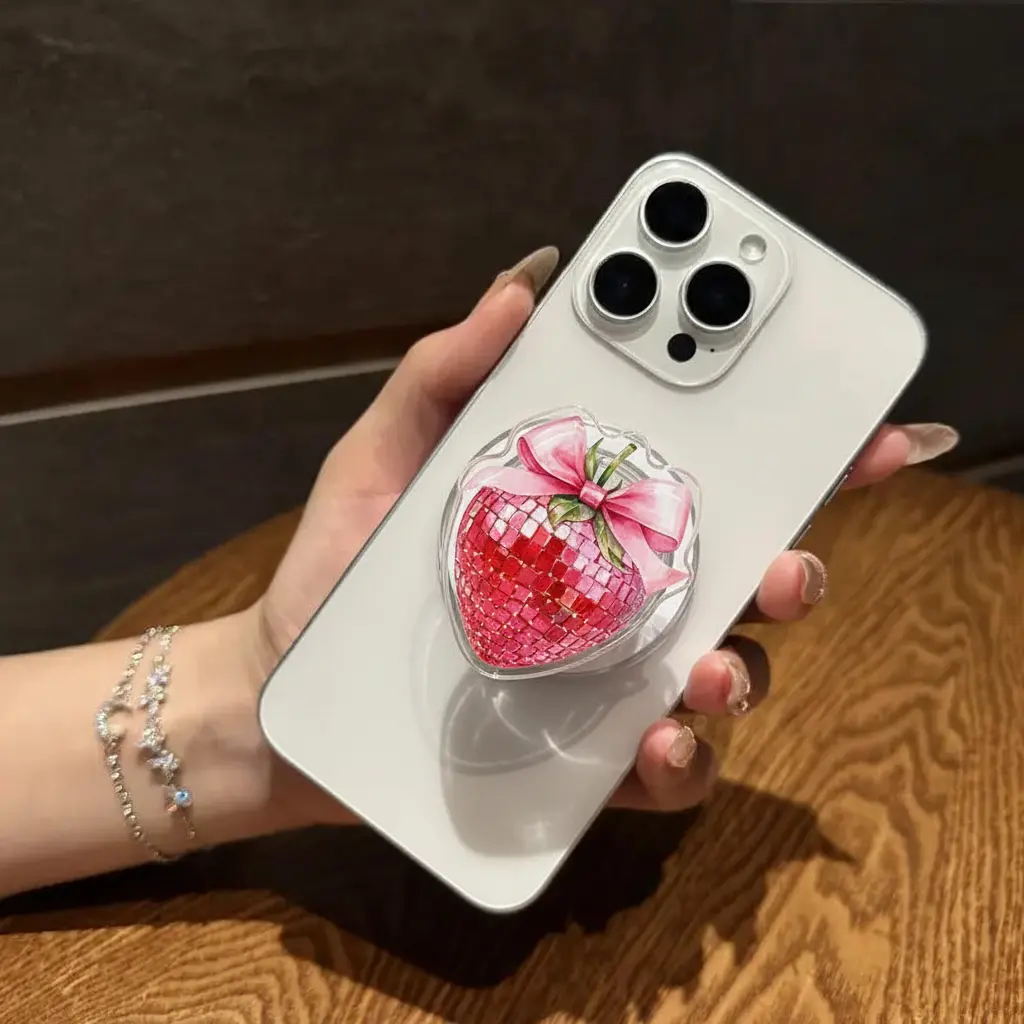 Strawberry Heart Magsafe Grip, Magsafe Phone Holder, Gift for Valentine