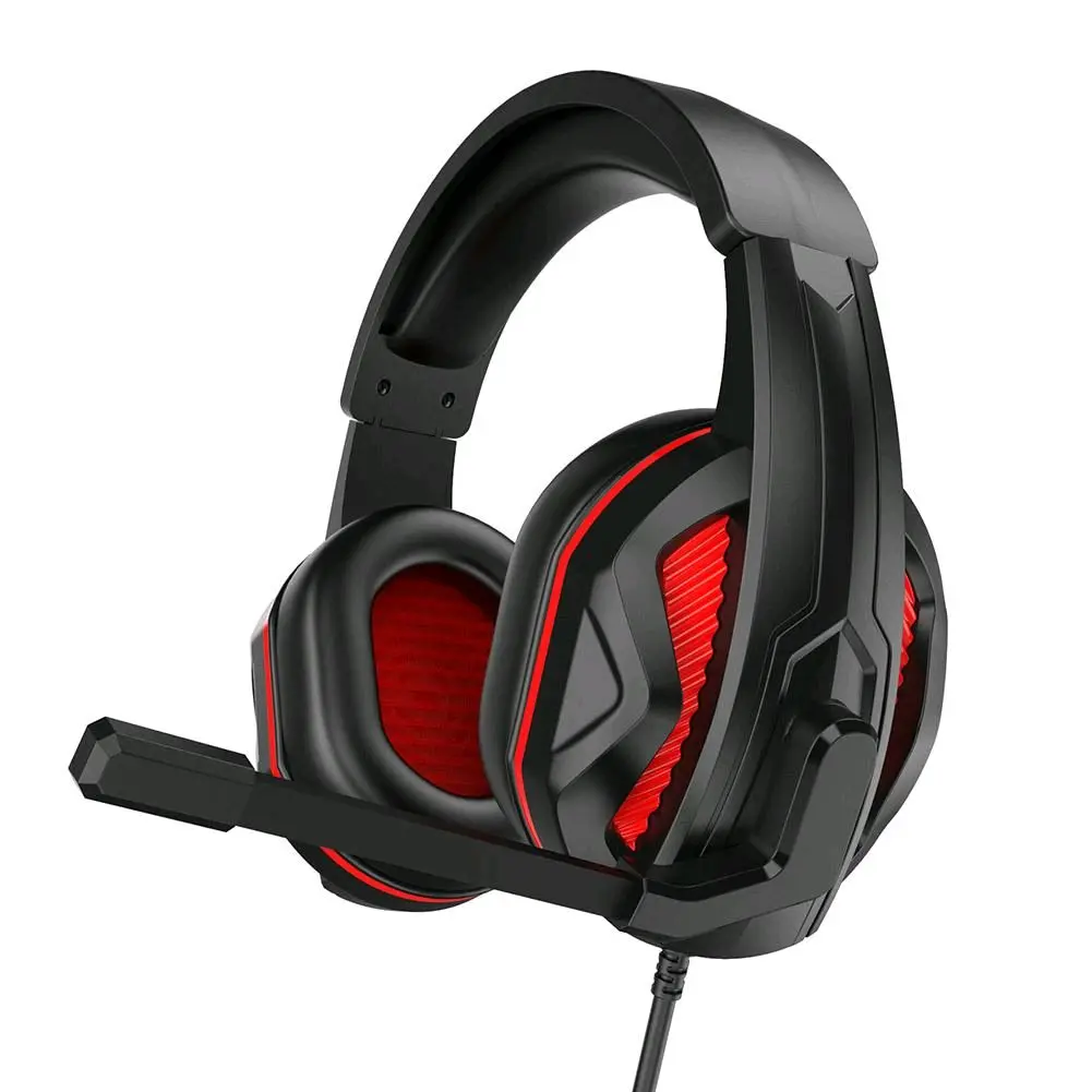 H4 Gaming Over-Ear Headphones with Mic, Wired Deep Bass Stereo Headset, Inline Volume & Mute Control, Soft Soundproof Ear-Muffs, Noise Isolation Gamer Headset for PC Laptop PS5 PS4 - Blue Red White Multicolor from p79Supply Costyle