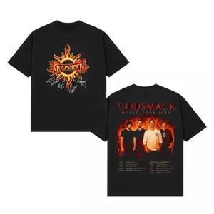 Godsmack World Tour 2026 T-Shirt – Fire Sun Logo Rock Band Concert Shirt for Men Women