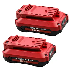 Replacement Kit for Craftsman 20V Battery & Charger 2-Pack – 3.0Ah  CMCB204 and Power Tools Lithium High Capacity