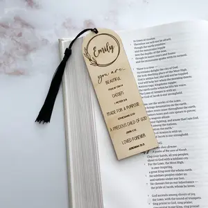 Personalized Bible Verse Bookmark | Engraved Personalized Wooden Bookmark | Christian Gift For Her | Faith Gift | Bible Journal | Tassel