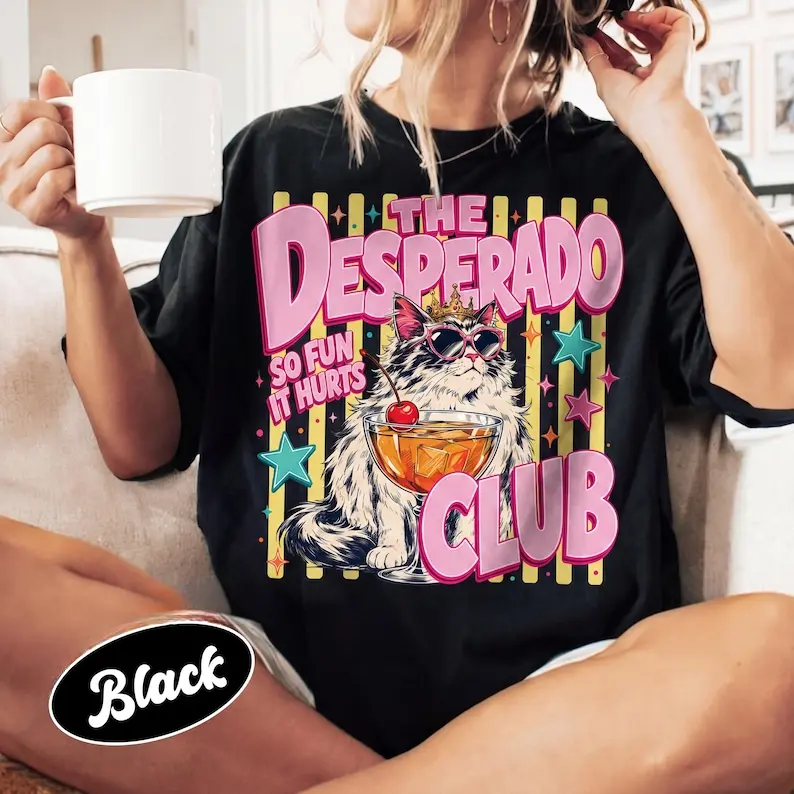 Princess Donut Approved Shirt, Desperado Club Dungeon Crawler Carl Funny Cat Gamer Fantasy Graphic Tee  - Double Sided Printing - Unisex Tees
