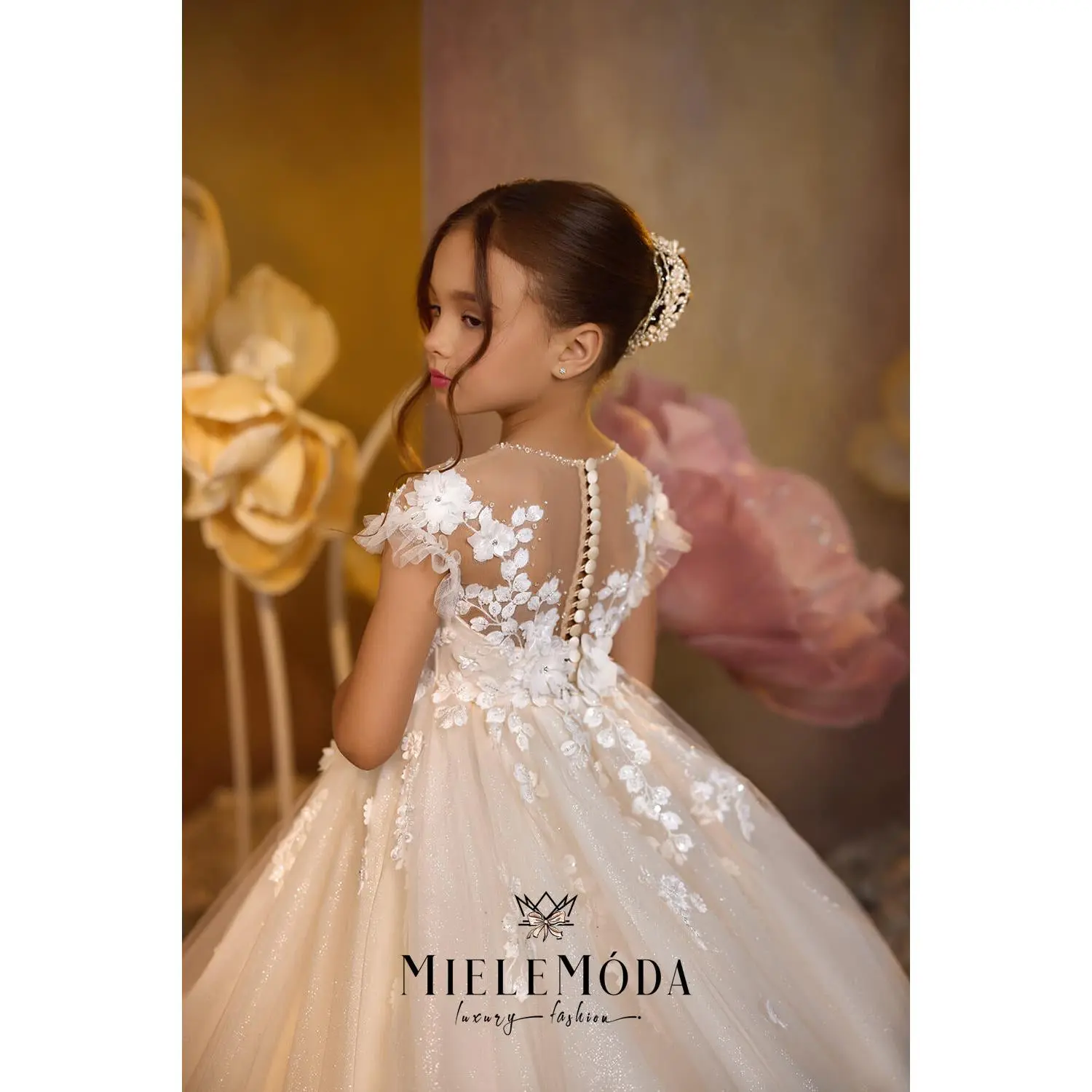 Petal Chiffon Luxury First Communion Dress