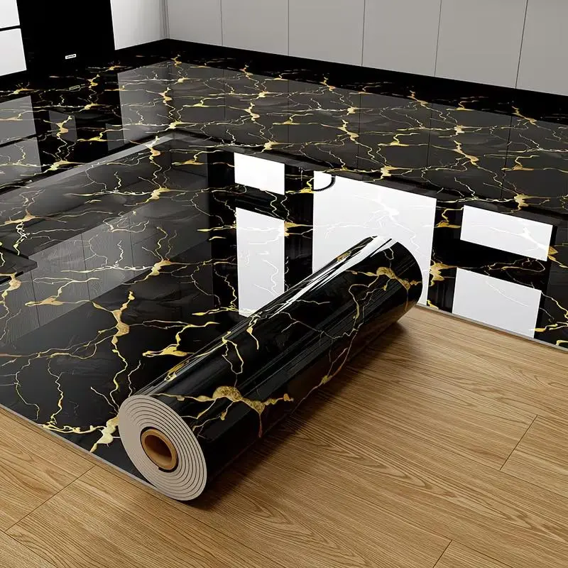 Marble Peel and Stick Wallpaper - Waterproof Self-Adhesive Decorative Film, Removable Wall Panels for Kitchen Backsplash, Bathroom Vanity, Living Room Accent Walls