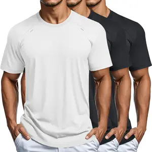 MAGCOMSEN 1/3 Pack Men's Dry Fit Shirts Mesh Short Sleeve Athletic Lightweight Workout Performance Hiking Shirt Fathersdaygift