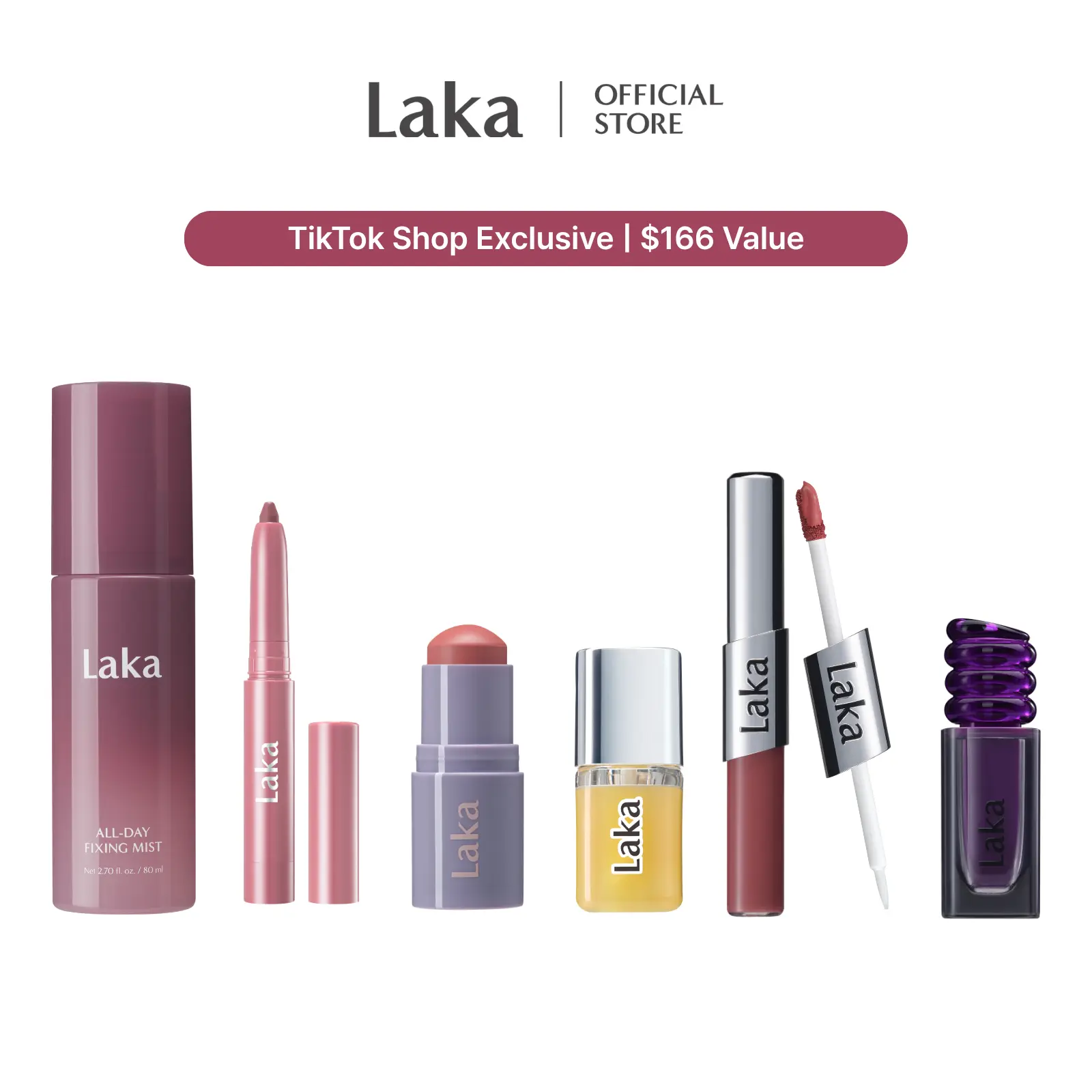 [Laka] [NEW] Beauty Filter Kit — Everyday Makeup Set | Laka Signature Collection | Lip, Blush & Setting Mist | Hydrating, Lightweight, K-beauty, Daily, Essentials, Long-lasting