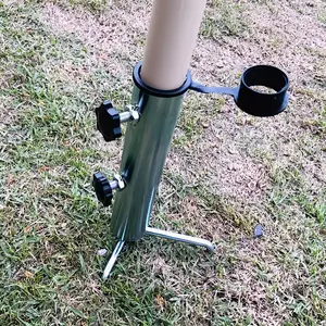 Umbrella Stand Anchor with Four Prongs, Adjustable Portable Metal Garden Umbrella Base, Ideal for Flags, Fishing Rods, Christmas Trees