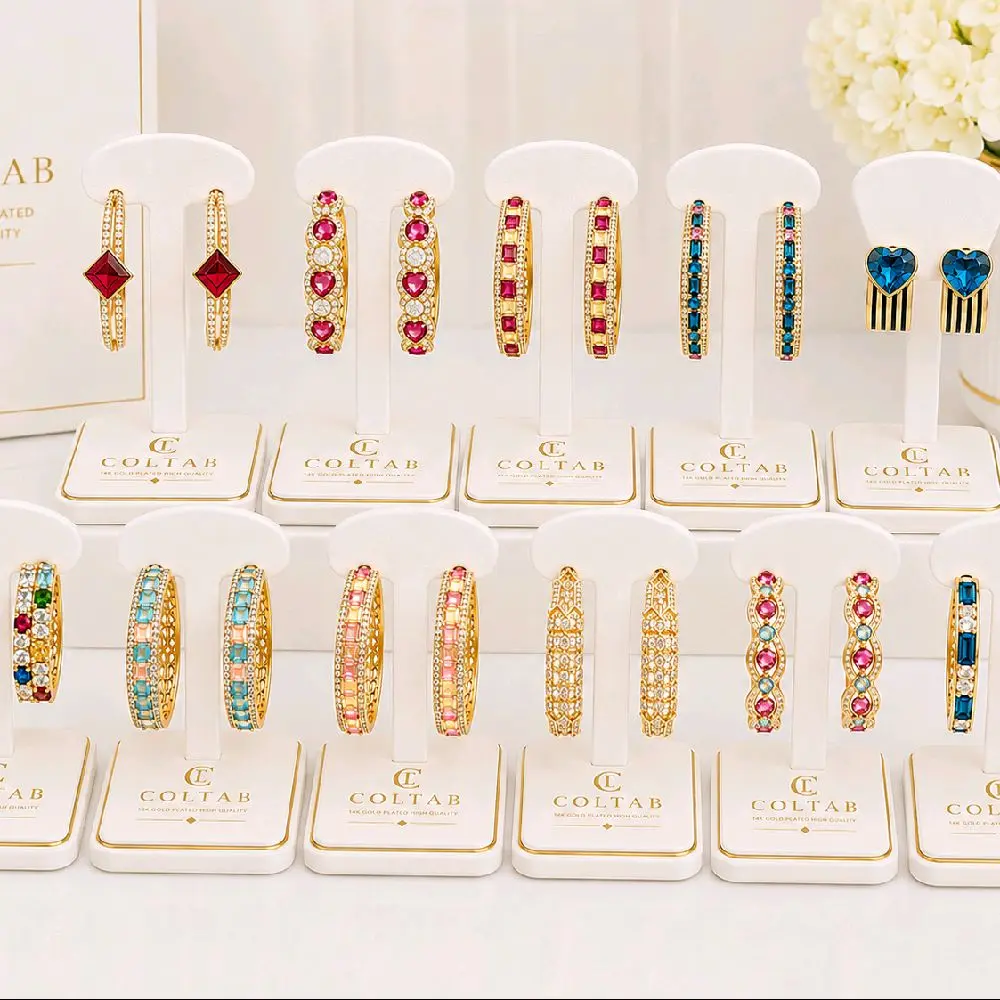 Elegant 14K Gold Plated Hoop Earrings – Sold Separately