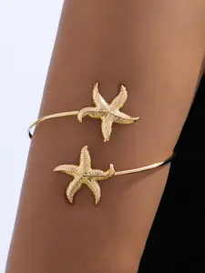 1pc Fashionable Casual Starfish Arm Cuff Bracelet, Beach Resort Accessory For Women