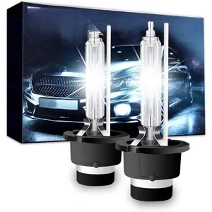 - D2S6 - (A Pair) D2S/ D2R 6000K Xenon HID Replacement Bulb Diamond White Metal Stents Base 12V Car Lamps Head Lights 35W
