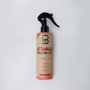 L3 Level 3 Two Phase Detangler Spray for Smooth Hair - Hydrates Dry and Damaged Hair - Lightweight Leave-In Conditioner for Shine - Cream Haircare