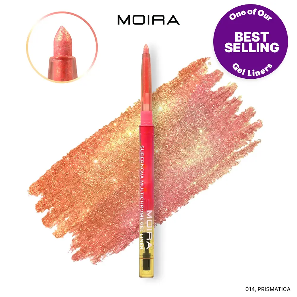MOIRA | Supernova Multichrome Gel Eyeliner (014, Prismatica) | Smooth Glide Gel Formula with Built-In Sharpener, Water & Smudge-Proof up to 12HR