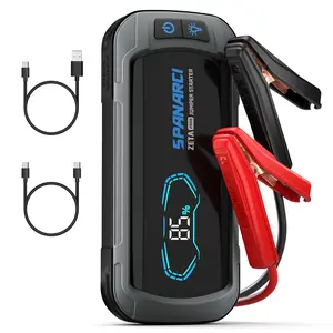 Spanarci ZETA2000 Battery Jump Starter, 2000A Portable Jump Box for Car Battery, 12V Battery Booster for Up to 8.0L Gas and 6.5L Diesel Engines, Lithium Jump Starter with LCD Display (Blue)