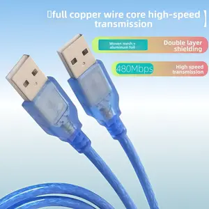 USB to USB Cable, Durable USB 3.0 a to a Male to Male, High speed transfer, Dual Male Connectors, Double End Type a Cord, Compatible with Hard Drive Enclosures, Kvm, DVD Player, TV, Laptop Cooler, 6.6ft/, 1 Pack, Electronic