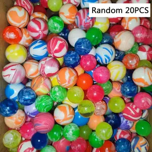 20pcs Random Color Bouncy Ball, Party Loot Bag Filler, Party Favors, Jet Ball For Kids Birthday Gift, Mini Squeeze Ball Fidget Ball