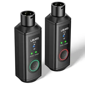 LEKATO XLR Wireless Bluetooth Receivers, Wireless Bluetooth Adapter, 48kHz/24bit, 165ft Range, Fit for Mixing Console Desk, Audio Mixers, Speakers, DJ PA Systems, 15H Battery Life