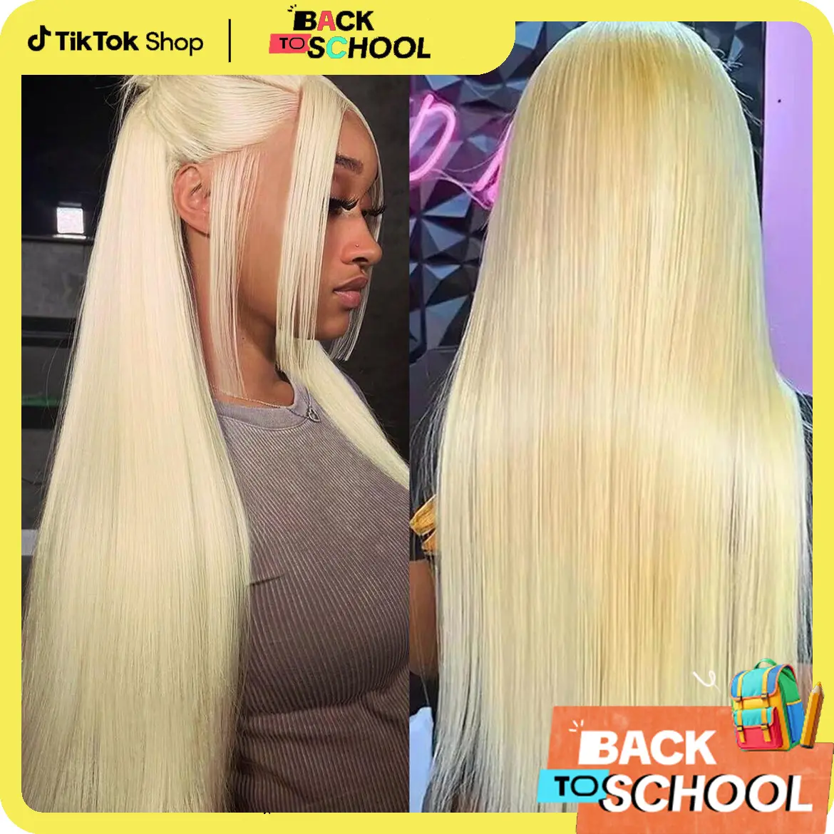Mamushow 200% Density 13x6 Blonde Lace Frontal Wigs Human Hair 613 Straight Hd Transparent Lace Frontal Wig Pre Plucked With Baby Hair 30 Inch #TikTokShopBackToSchool#SohoChic