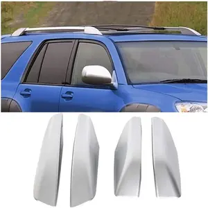 Roof Rack End Cap Compatible with 2003-2009 Toyota 4Runner N210 Silver 4Pcs Roof Rack Rail Cover End Protection Exterior Leg Cover Shell Replacement for 63491-35010