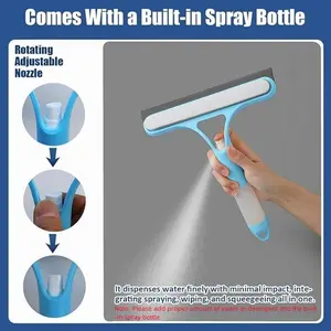 3 in 1 Window Cleaning Scraper, Window Squeegee, Easy To Clean Glass Scraper with Spray Bottle, Multi-function Window Cleaning Tool, Household Items Mirror Cleaner, Multi-function Window Cleaning Tool, Fall Decor