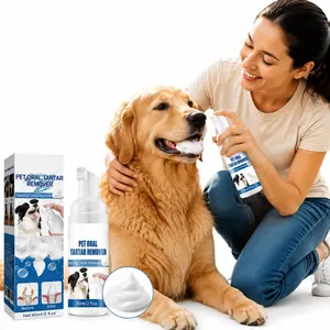 Pet Dental Tartar Remover Oral Spray for Dogs Teeth Cleaning, Pet Dental Foaming Care Spray, Dog Breath Freshener, Support Healthy Gums, 2pcs