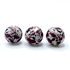 Holy Cow Printed Silicone Beads - 15mm Perfect for Beadable Accessories Beaded Pen Craft Supplies