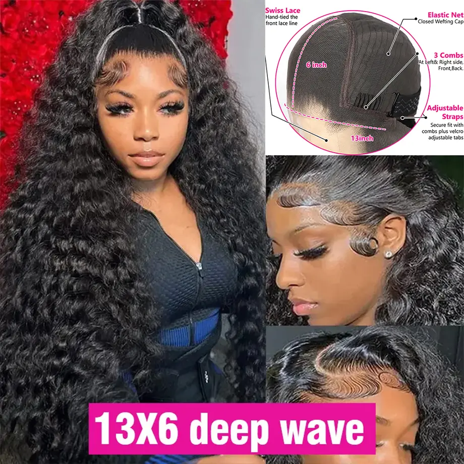 13x6 Deep Wave Wig