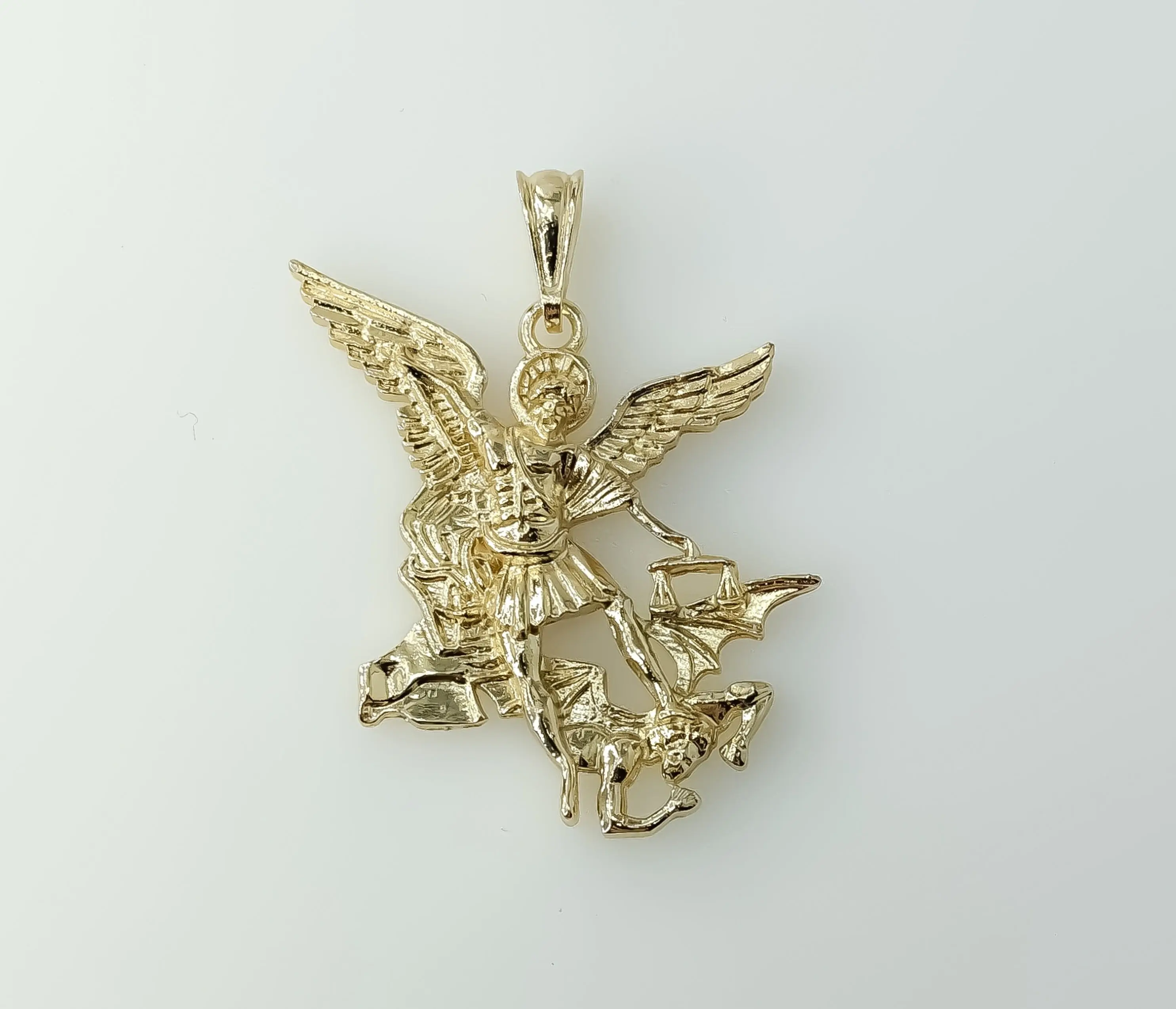Plated Large Archangel Saint Michael Pendant
