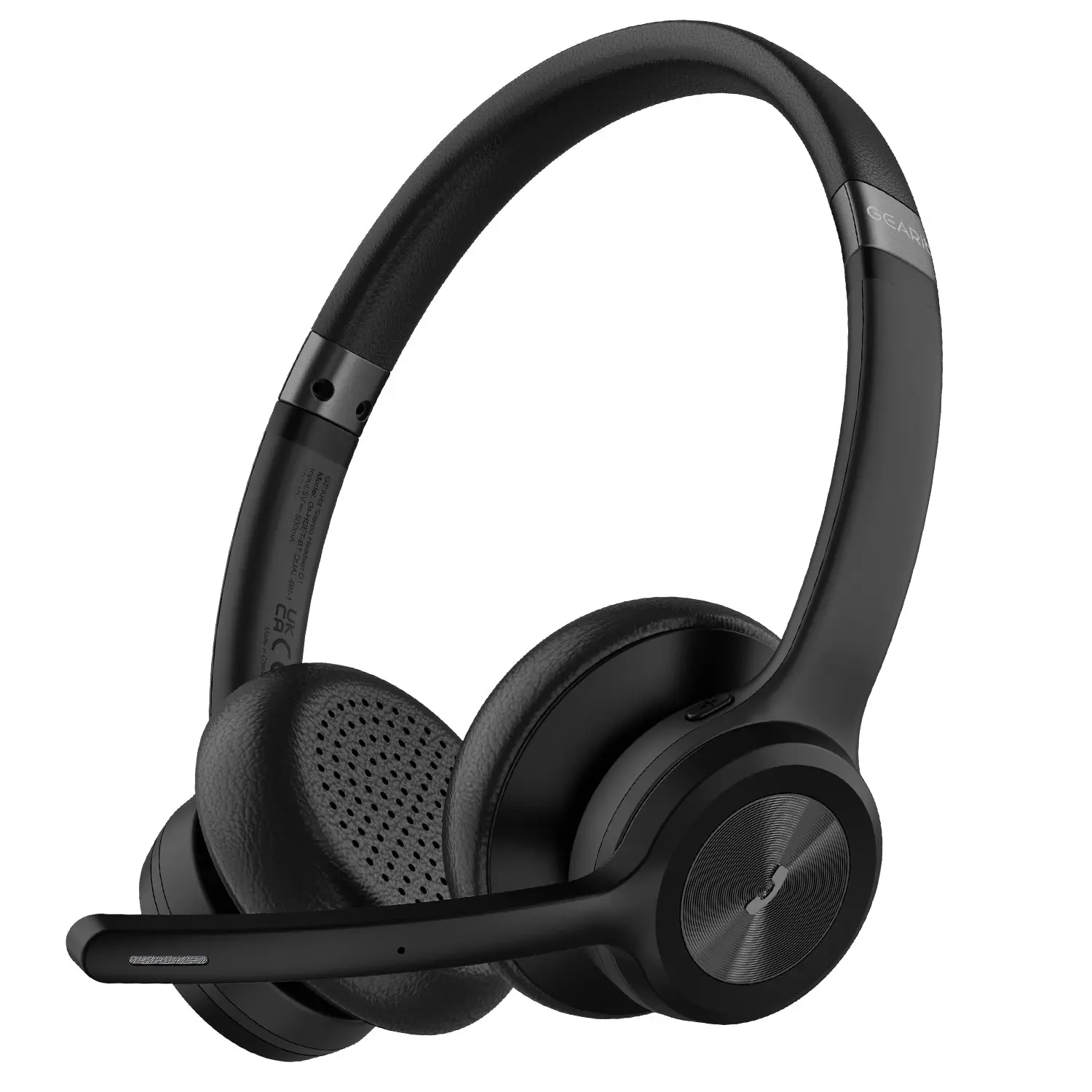 GEARit Wireless Headset with Mic - Stereo 5.2 Bluetooth Headphones with Advanced AI Noise Cancelling Microphone for Work, Home, Computers & Phone Calls - Dual Connect, PC Headset with Mute Button