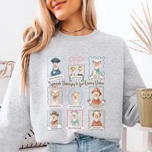 Silly Goose SLP Sweatshirt, Cute Speech Therapy Crewneck, Pediatric School Speech Therapist Gift
