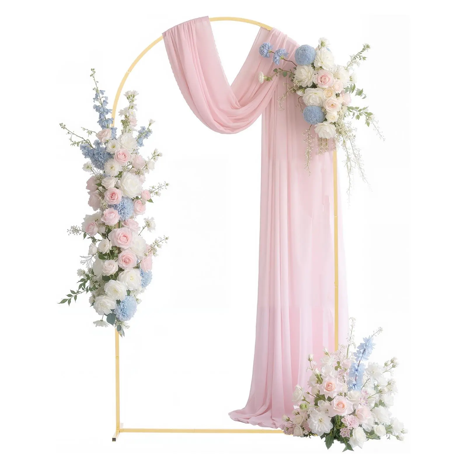 VEVOR Gold Metal Wing Arch Backdrop Stand, 7.2x4 ft, Stable Structure, Easy Assembly, 1-Piece for Wedding, Birthday Party, Festive Backdrops & Banners Decor, Arch Backdrop Festive Backdrops & Banners