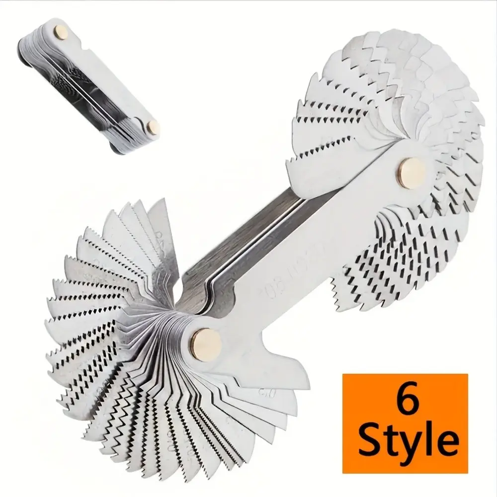 58-Piece Metric and Imperial Thread Pitch Gauge – for Quickly Identifying Thread Pitch and Type on Bolts, Nuts and Screws, for Mechanical Repair, Machining and DIY Projects