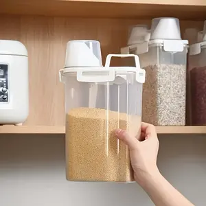 Damage Protection — Free Gift: 1 pc Household insectproof and moistureproof sealed storage containers with lids; portable leakproof food bins for grains, nuts, flour, rice; kitchen organizers and pantries accessories