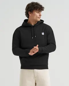 Men's Relaxed Fit Essential Workwear Hoodie - Black