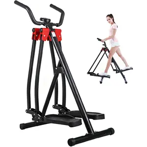 Folding Exercise Treadmill & Stepper Machine – Compact Air Walker Elliptical Glider, Indoor Mini Jogging Step Fitness Equipment – Space-Saving Home Gym Workout Trainer for Weight Loss & Cardio Training