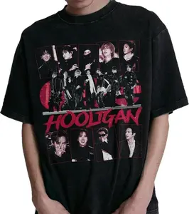 Gildan Men's Classic Round Neck Graphic Shortsleeve Cotton Tshirt - Unisex 90s Vintage T-Shirts, Korean T-Shirts, Arirang Album Themed Retro Menswear, Soft Fabric Gift for Kpop Fans