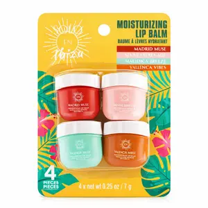 Solo En Ibiza Moisturizing Lip Balm 0.25oz/7g Each Assorted Flavors Value Pack
