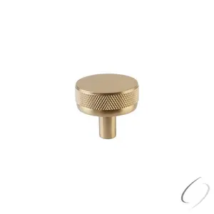 Emtek 86655.CCKUS4.KNKUS4 1.25 in. Conical Stem Knurled Select Cabinet Knob - Satin Brass