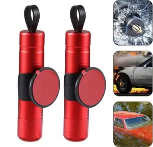 Dazone 2Pcs Car Window Breaker and Seatbelt Cutter Safety Hammer Multifunctional Auto Glass Breaker Portable Emergency Rescue Tool for Automotive Accidents