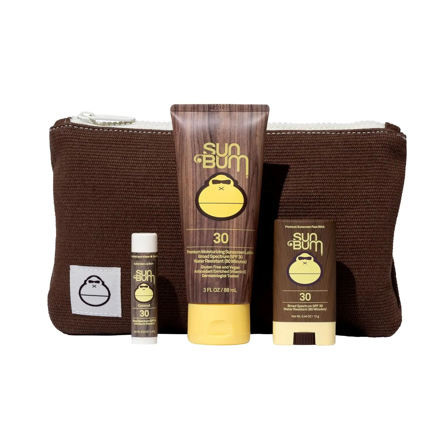 Sun Bum Road Tripper Travel Kit with SPF 30 Lotion, Face Stick & Lip Balm - Broad Spectrum Sun Protection Multi-pack, Hawaii Compliant & TSA Friendly, Head-To-Toe Coverage, Spf 30 Face Stick, All, Cosmetic, Travel Bag, Set, Sunscreen, Body Care, Any, Anti