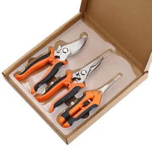 [Hot Sale] 3pcs Multipurpose Heavy Duty Stainless Steel Garden Pruning Shears Set Pruners for Gardening Sharp Durable for Fruit Tree Branch Cutting Limb Branch Cutter Garden Tools