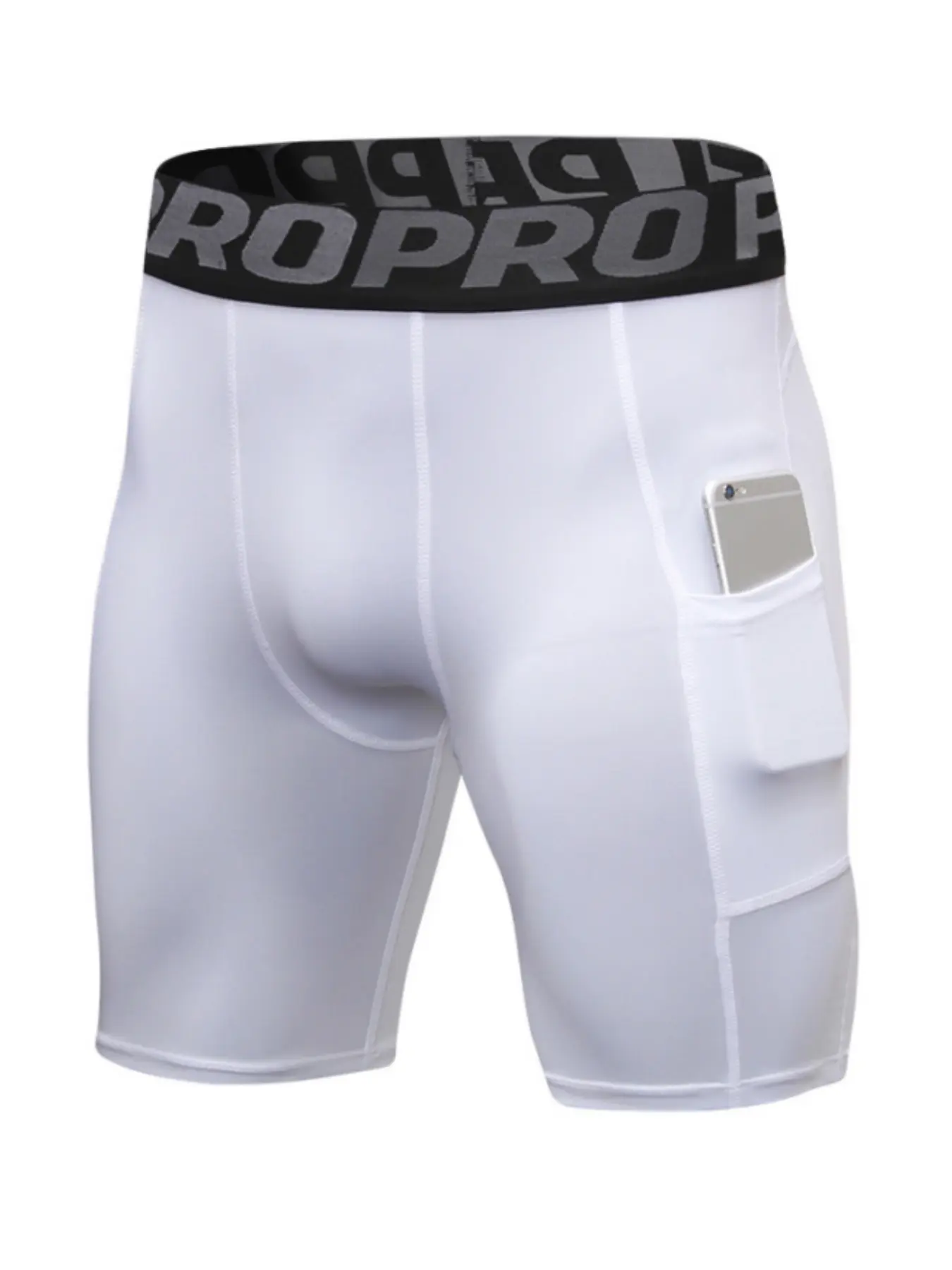 Men's Letter Print Pocket Sports Shorts, Breathable Comfortable Tight-fitting Sports Shorts for Gym Workout Running, Gym Shorts, Compression Shorts, Fitness Shorts, Workout Exercise Shorts