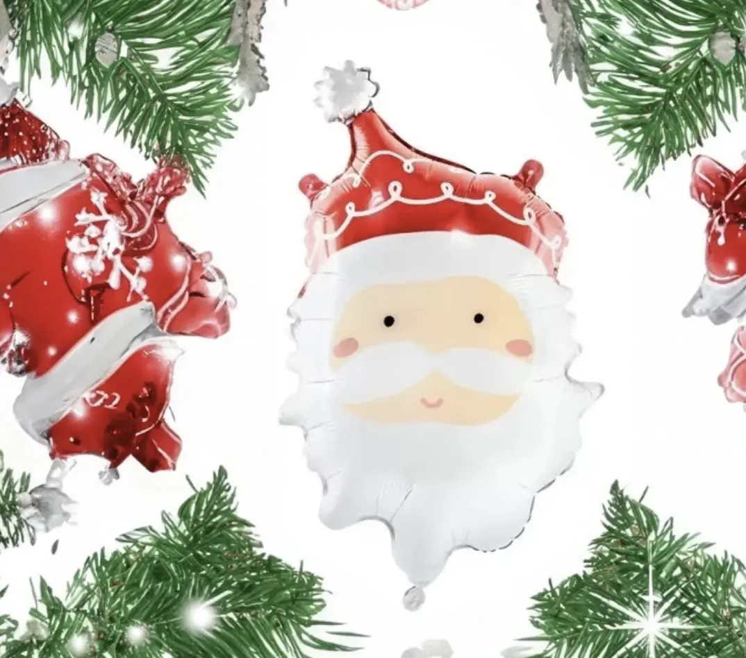 Santa Claus Foil Balloon | 37x60cm (14.6x23.6 inches)  | Christmas Decorations | Festive Holiday Party Supplies
