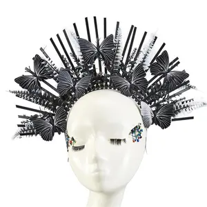 Spiked Crown Headpiece, Goddess Headpiece, Mary Halo Crown, Butterfly Headband