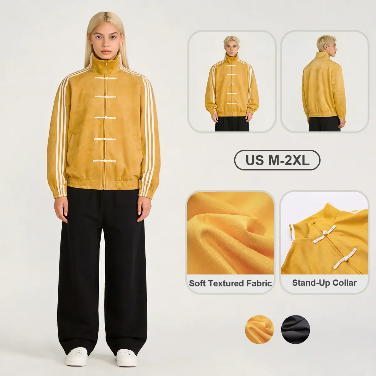 Pwest Y2K Chinese New Year Jacket — NYC Toggle-Style Frog Buttons, Soft Yet Structured Fabric, Unisex Fit, Festive Street Style with Cultural Edge