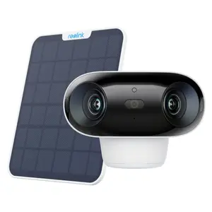 Reolink Argus 4 Pro Security Camera 4K with 180° Blindspot-free Solar Panel Kit, 4K Color Vision Day and Night,  dual-band Wi-Fi 6, IP66 weatherproof